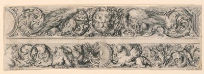 Frizler ve yapraklardan süsler by Stefano della Bella