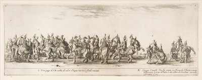 Polonya Elçiliği I ve K, 1633 Girişinin bir parçası. by Stefano della Bella