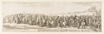 Polonya Elçiliği Q.X.Y., 1633 Girişinin bir parçası. by Stefano della Bella