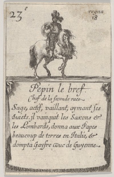 İkinci yarışın kısa şefi Pepin..., Game of the Kings of France