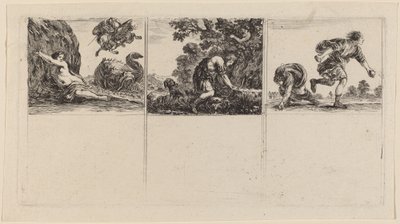Perseus ve Andromeda; Cephalus ve Procris; Hippomene ve Atalantus by Stefano della Bella