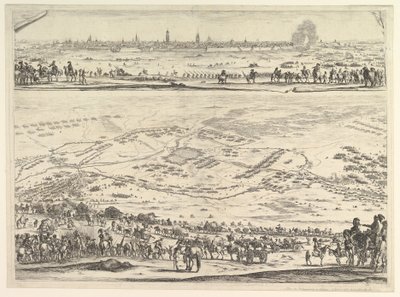 Arras Kuşatması Planı ve Görünümü: Levhanın topografik görünümü ile alt kısmı..., 1641. by Stefano della Bella