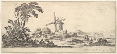 Levha 10: ön planda bir aile, orta planda çeşitli figürler ve atlar, bir..., yakl. 1641. by Stefano della Bella