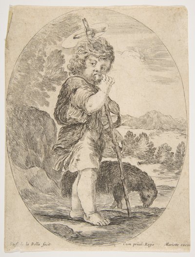 Vaftizci Yahya Bir Meyve Parçasını Isırıyor, M.Ö. 1641. by Stefano della Bella
