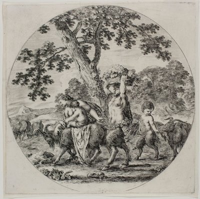 Satyr Aile Yürüyüşü by Stefano della Bella