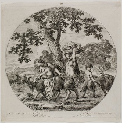 Satyr Aile Yürüyüşü by Stefano della Bella