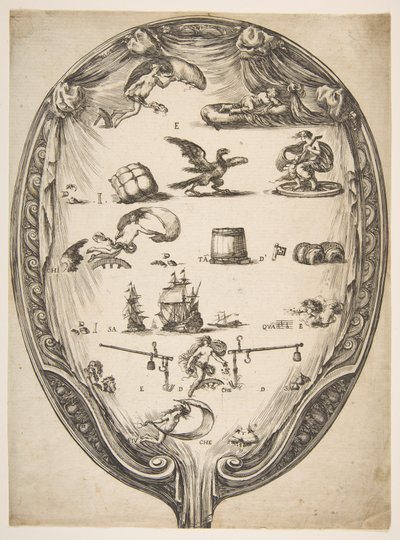 Rebus of Fortune ile ekran, ca. 1639. by Stefano della Bella