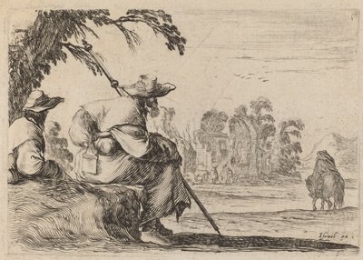 Oturan Hacılar, 1642. by Stefano della Bella