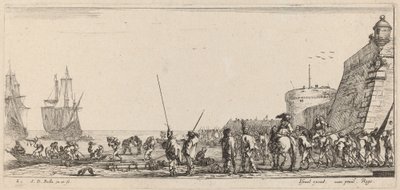 Gemiye Nezaret Eden Askerler, 1644. by Stefano della Bella