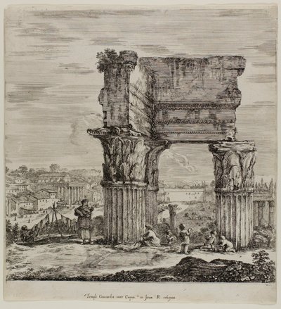 Concordia Tapınağı ve Roma Forumu by Stefano della Bella