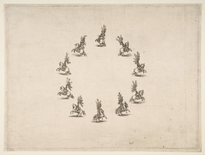 Bir Çember Oluşturan On Cavaliers, 1652. by Stefano della Bella