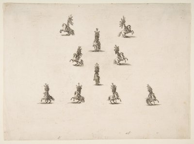 Beşi Bir V Oluşturan On Cavaliers, 1652. by Stefano della Bella