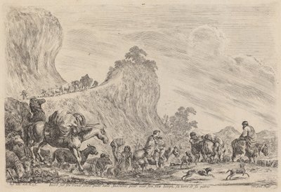 Yakup'un Mısır'a Ayrılışı, muhtemelen 1647. by Stefano della Bella