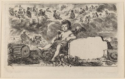 Game of Mythology için Başlık Sayfası, 1644. by Stefano della Bella