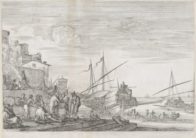 Livorno limanında iki kadırga gemisi Livorno Limanı (dizi başlığı) Vues de port de Livourne (dizi başlığı) by Stefano della Bella
