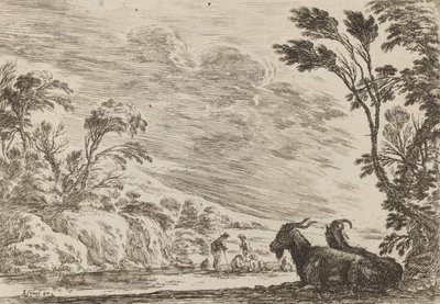 Yatan İki Keçi, 1642. by Stefano della Bella