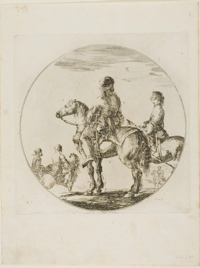 İki Polonyalı Atlı by Stefano della Bella