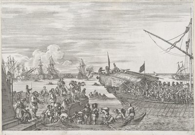 Livorno limanında bir kadırga gemisinin kalkışı Livorno Limanı (seri başlığı) Vues de port de Livourne (seri adı) by Stefano della Bella