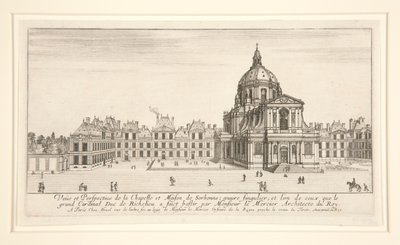 Sorbonne Şapeli ve Evinin Görünümü ve Perspektifi by Stefano della Bella