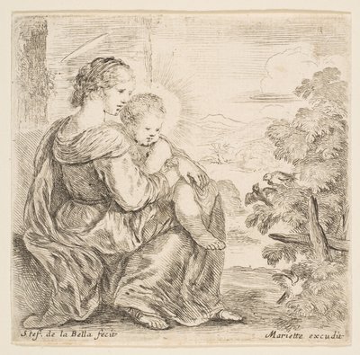 Bakire ve İsa Çocuk, 1641. by Stefano della Bella