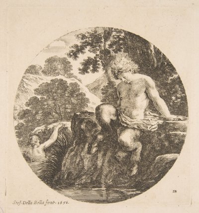 Genç Satyr Bir Nehirde Yıkanmak Üzere, 