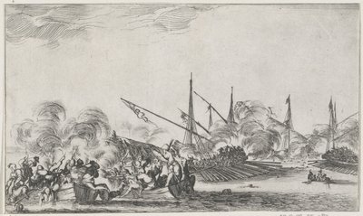 Deniz savaşı Denizcilik performansları (dizi adı) Suite de huit marines (dizi başlığı) by Stefano della Bella