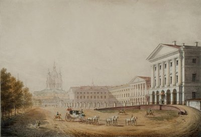 Petersburg'daki Smolny Soylu Bakireler Enstitüsü, 1823 by Stepan Philippovich Galaktionov
