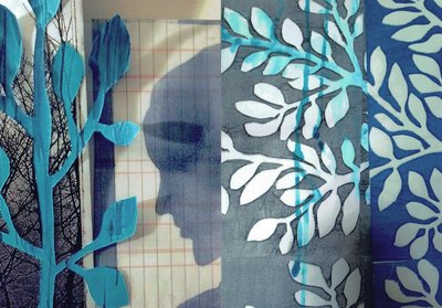 La Foret VI, 2017 (monoprint  foto kolaj) by Stephen Dow