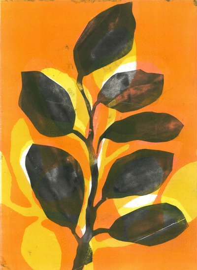 Yaz Bahçesi, 2015 (kağıt üzerine monoprint) by Stephen Dow