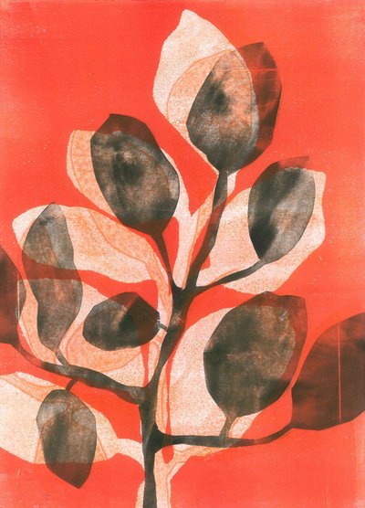 Yaz Bahçesi III, 2015 (kağıt üzerine monoprint) by Stephen Dow