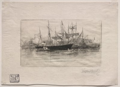 Point Breeze Petrol Rıhtımları, 1880. by Stephen Parrish