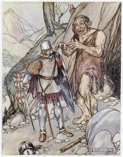 Ejderha Avcısı Siegfried için çizim (renkli taş) by Stephen Reid