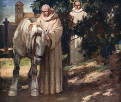 Aziz Columba ve Beyaz At (renkli taş) by Stephen Reid