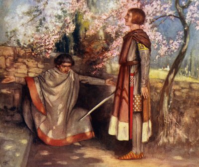 Aziz Giovanni Gualberto ve Katil (lito rengi) by Stephen Reid