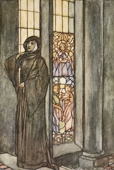 Kendi adının tekrar tekrar çağrıldığını duydu, T.W. Rolleston (renkli taş) by Stephen Reid