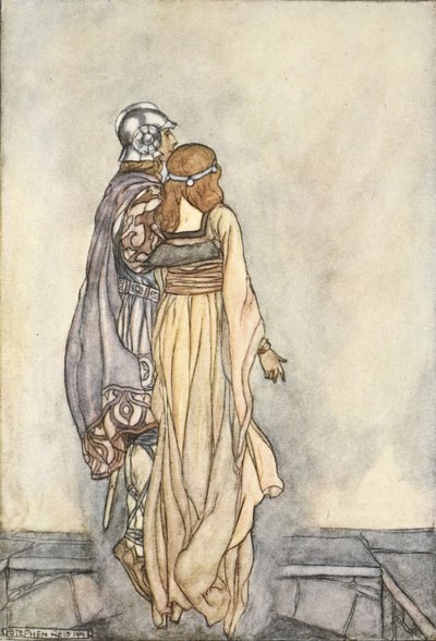 Havada yükseldiler, T.W. Rolleston (renkli taş) by Stephen Reid