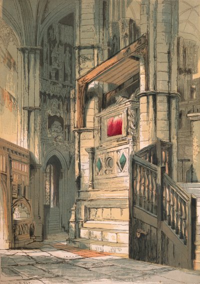 Westminster Manastırı. Koronun Güney Koridoru, 1845 by Stephen Sly