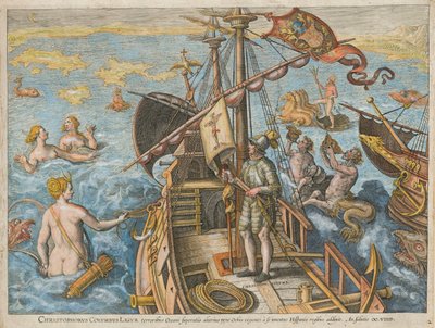 Christophorus Columbus Ligur America Retetio, 1591 by Stradanus