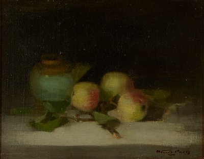 Elma ve Zencefil Kavanozu Natürmort (tuval üzerine yağlı boya) by Stuart Park
