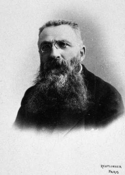 Auguste Rodin, c.1885-95 (s/b fotoğraf) by Studio Reutlinger