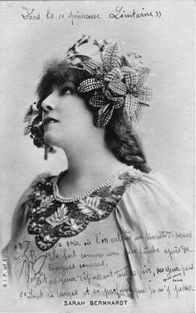 Henriette Rosine Bernard aka Sarah Bernhardt (1844-1923), Edmond Rostand