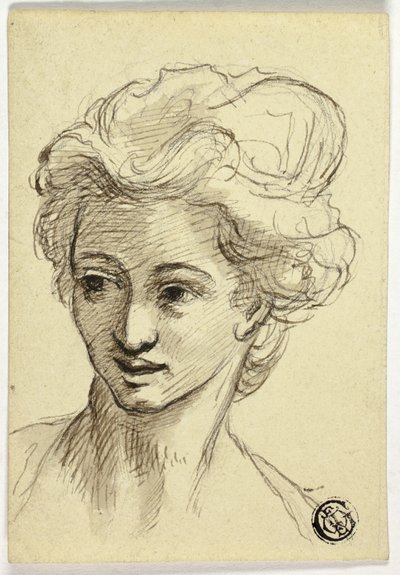 Kadının Başı, Sola Dönüyor by Style of Angelica Kauffmann