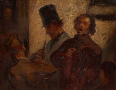 Sokak Müzisyenleri, c. 1855. by Style of Honoré Victorin Daumier.