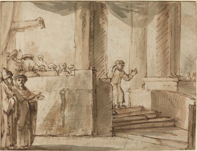 Yahuda Baş Rahipten Ayrılırken by Style of Rembrandt van Rijn