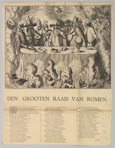 Büyük Roma Konseyi, 1665-1708. by Style of Romeyn de Hooghe