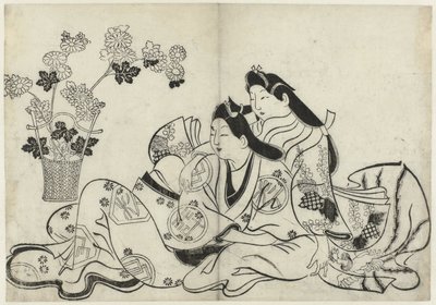 erotik gösteri Hana ni Yosurukyo (dizi adı) by Sugimura Jihei (attributed to)