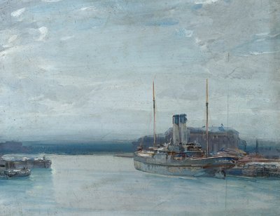 Alacakaranlık, c.1910 (panelde yağ) by Sunderland Rollinson