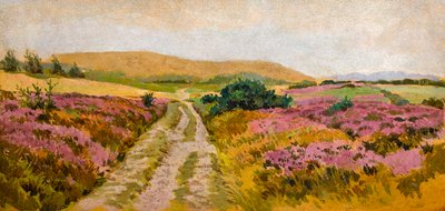 Heather ile Manzara (kağıt üzerine sulu boya) by Sunderland Rollison