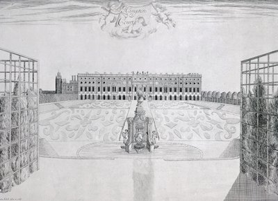 Hampton Court Güney Cephesi, 1830 dolayları by Sutton Nicholls