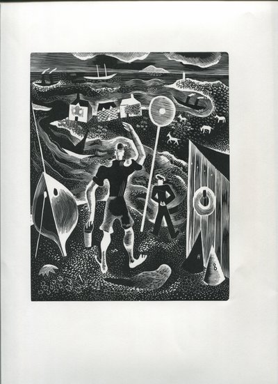 Brightlingsea (ahşap gravür) by Suzanne Cooper